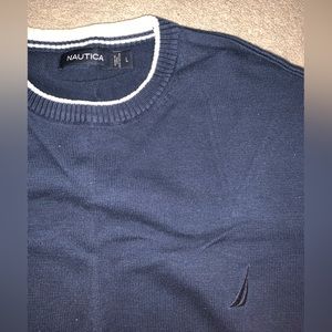 blue sweatshirt